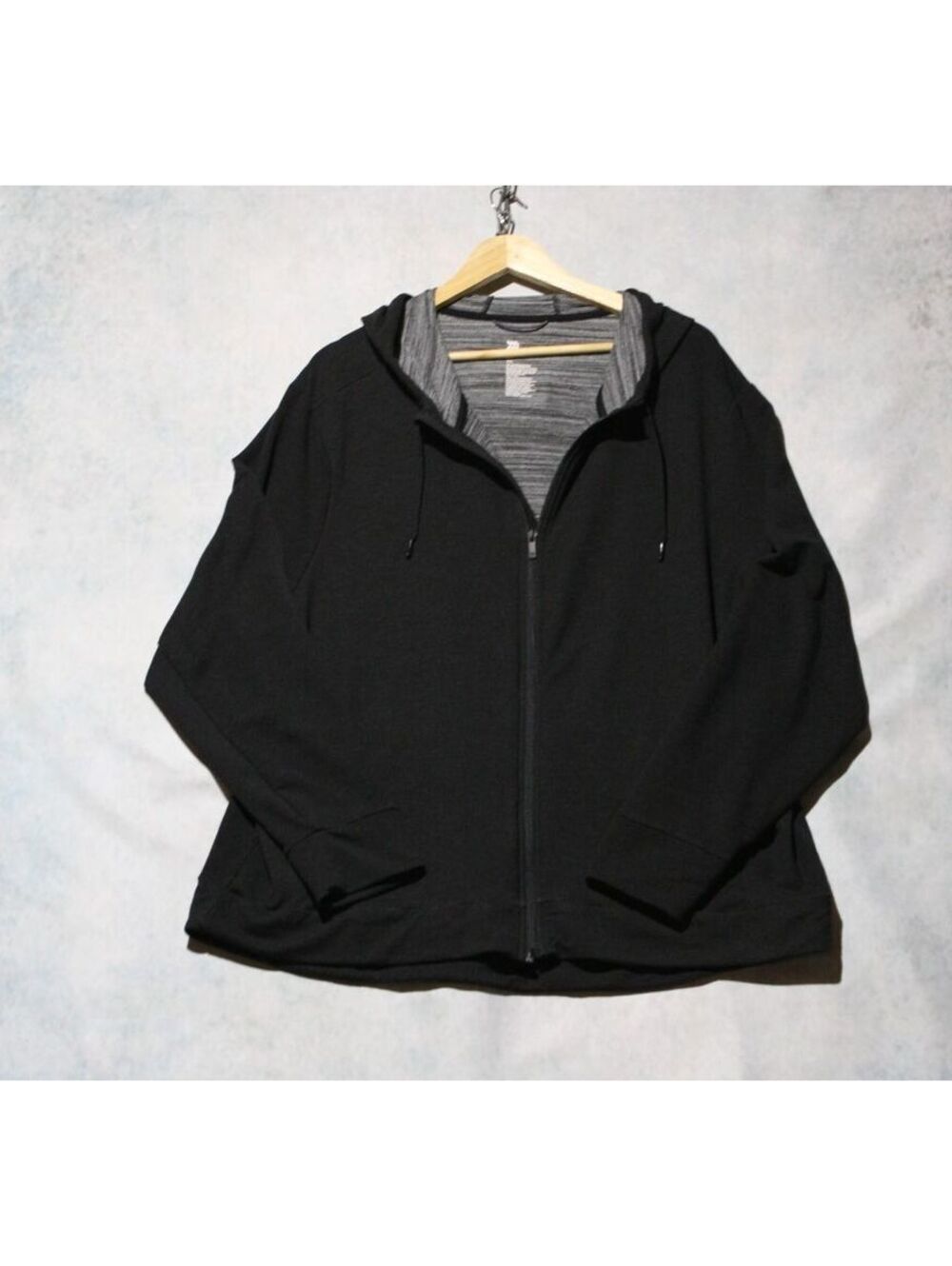 Men's Black (with Gray) zip-up Hoodie